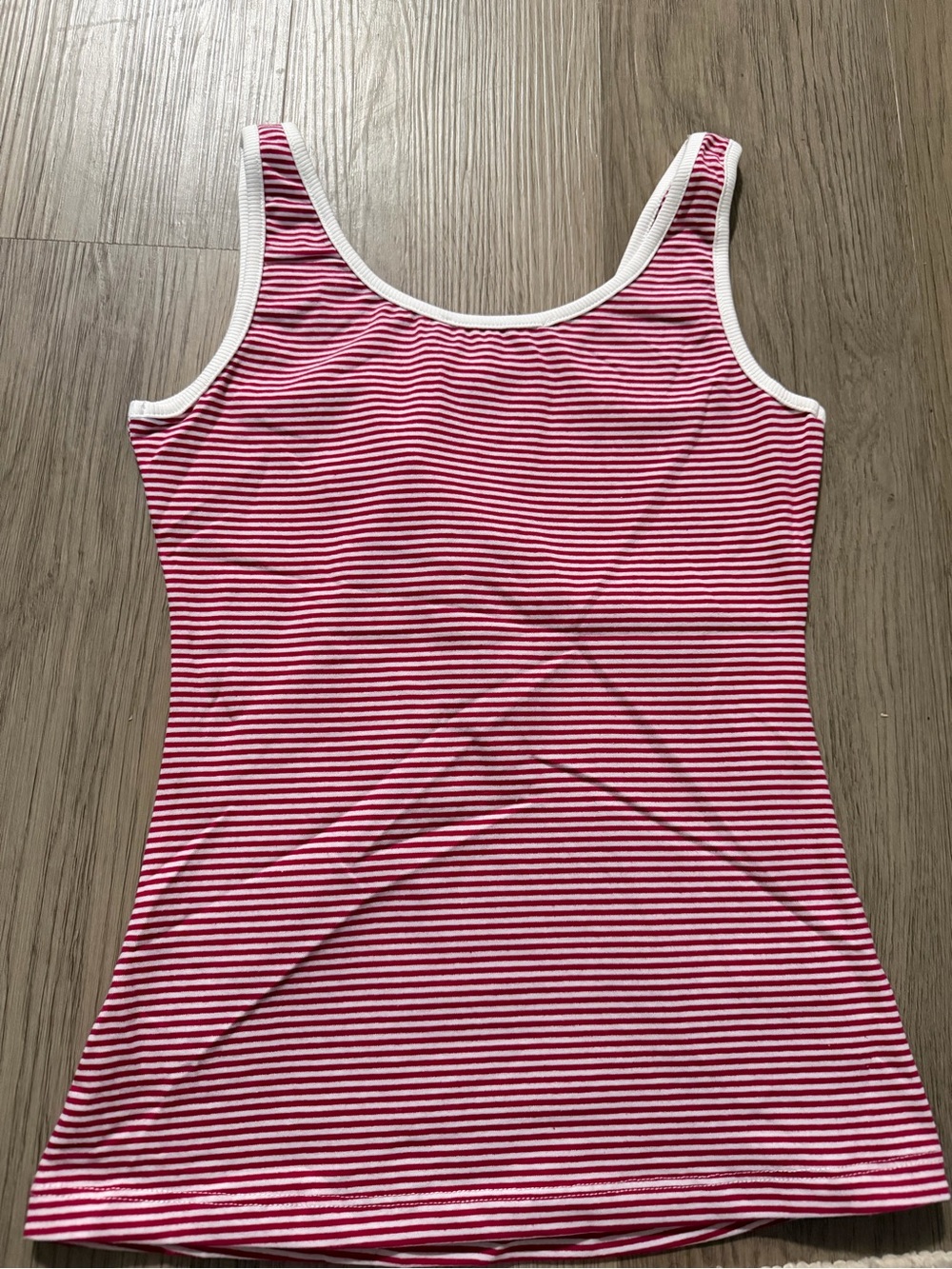 Prada Red and White Striped Sleeveless Top with Triangle Logo - Picture 4 of 6